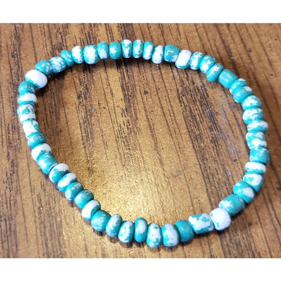 Lot of 5 Womans Vintage Beaded Elastic Friendship Bracelets - Picture 6 of 15